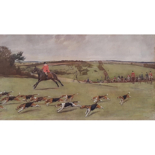 1928 - Cecil Aldin (1870-1935) - 'South Dorset Hunt', signed print in colours, signed lower left, 3 x 68 cm... 