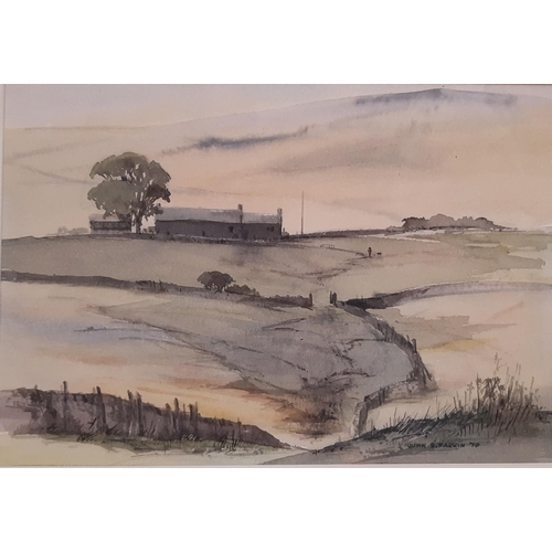 1943 - John E. Parkin (1932-2016) - Three watercolours of rural landscapes, titled: 'The Swale, Reeth', 'Ne... 