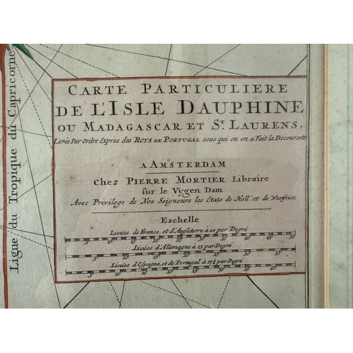 1965 - Pierre Mortier (1661-1711) - A large map of Madagascar: 'Carte Particuliere de l'Isle Daphine ou Mad... 