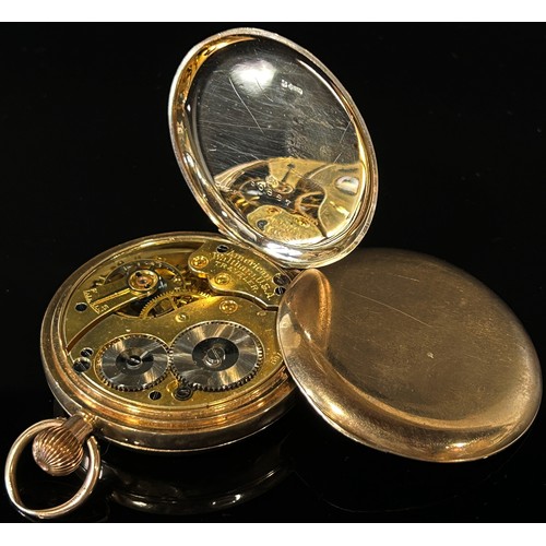 421 - Two yellow gold fob watches and another to include a French 18ct yellow gold cased example, marked K... 