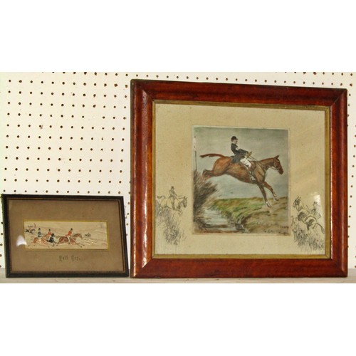 1971 - A group of thirteen 19th century framed paintings and prints, to include: H.G. Greeve after H.G Turn... 