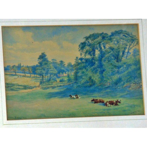 1976 - Two Victorian watercolours by different artists, to include: J. Lennox Browne (fl.1868-1902) - Pasto... 