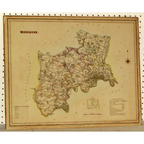 1975 - Three maps, to include: Parish of Christchurch, Surrey, surveyed by H. Gardner, published 1821, 25 x... 