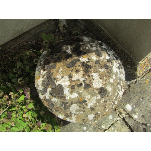 1038 - A small weathered natural stone staddle stone and cap, 46cm high, 43cm diameter approximately

From ... 