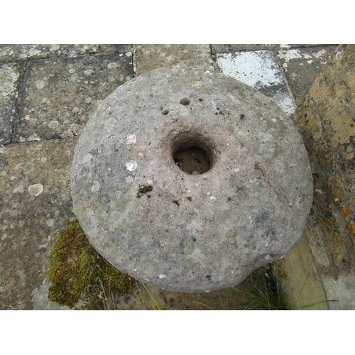 1127 - A weathered natural staddle stone and pierced circular cap (2) 69 cm high, 50cm cap diameter

From t... 