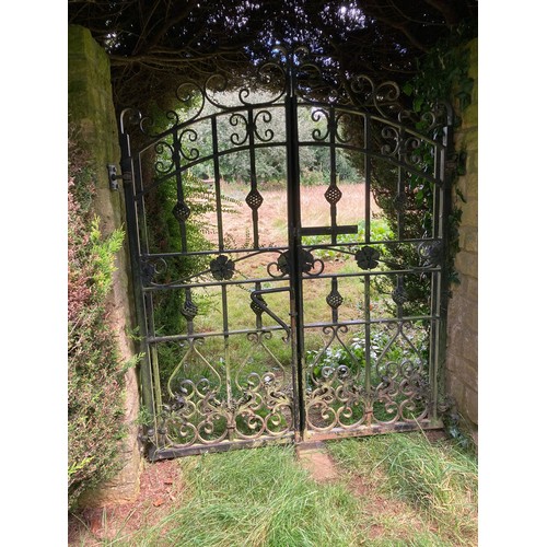 1096 - A pair of good quality contemporary garden gates, 184cm high, 148 wide. 

From the collection of a p... 