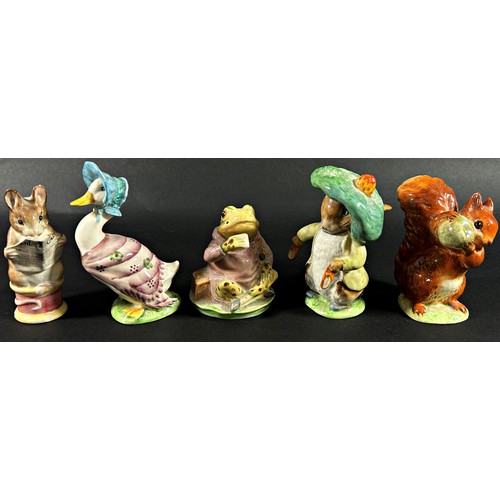 100 - Beswick ware including a barn owl, Beatrix Potter characters, (5) all with gold back stamps, two Nor... 