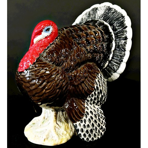 8 - A large Beswick bronze turkey 1957, 18cm high