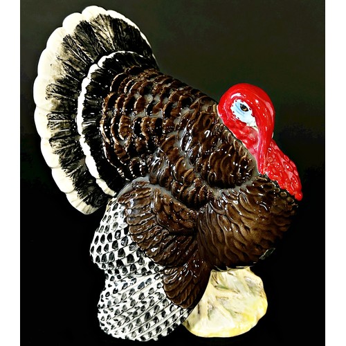 8 - A large Beswick bronze turkey 1957, 18cm high