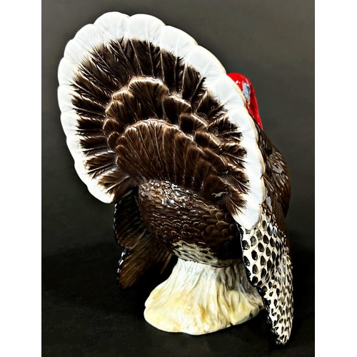 8 - A large Beswick bronze turkey 1957, 18cm high