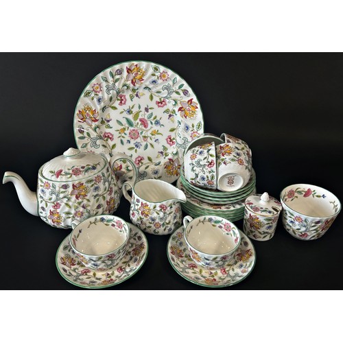 12 - A Minton tea set service for six, Haddon Hall pattern