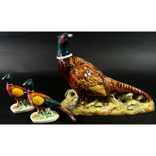 102 - A collection of Beswick birds including a Kingfisher, a cock pheasant, 1226, and further wild birds ... 