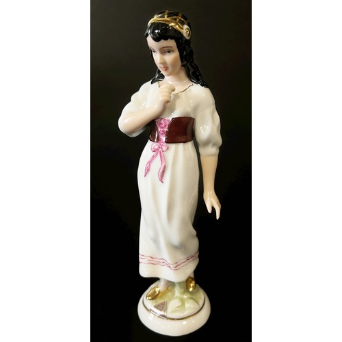 34 - A Royal Dux group - Snow White and the Seven Dwarves, 21cm high and smaller (7)