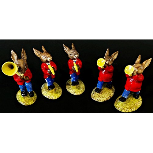 36 - A collection of Bunnykins figures from the Oompah Band, Golden Jubilee Celebration, 1984, 10 figures... 