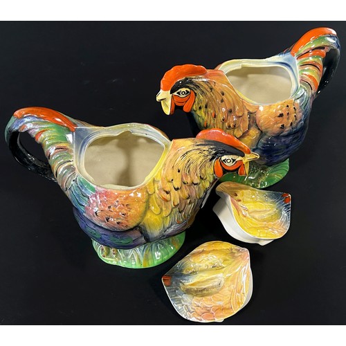 52 - Two Royal Winton Rooster tea pots