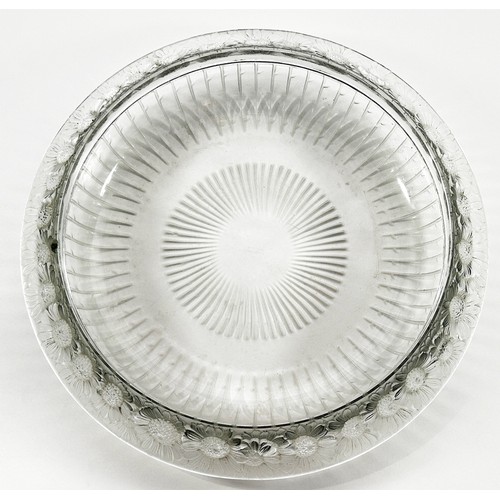 183 - A Lalique “Marguerites” glass bowl 36cm max wide, engraved Lalique France to the base. (Retail £1990... 