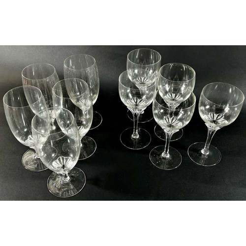 190 - Czechoslovakian “Exquisite” Bohemian glassware circa 1970’s including seven hock glasses, seven wine... 