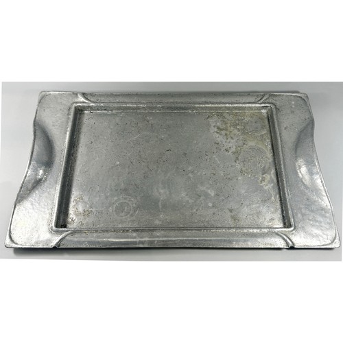 210 - A large pewter tray stamped Pewter to the base 85cm x 46cm