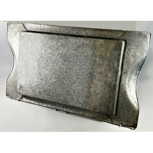 210 - A large pewter tray stamped Pewter to the base 85cm x 46cm