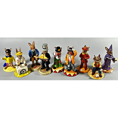 67 - A collection of 22 Bunnykins figures by Royal Doulton dressed as historical characters, the majority... 