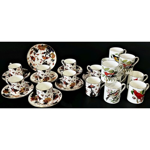 53 - A collection of Coalport Hong Kong pattern coffee cans and saucers, Dovedale pattern soup bowls and ... 