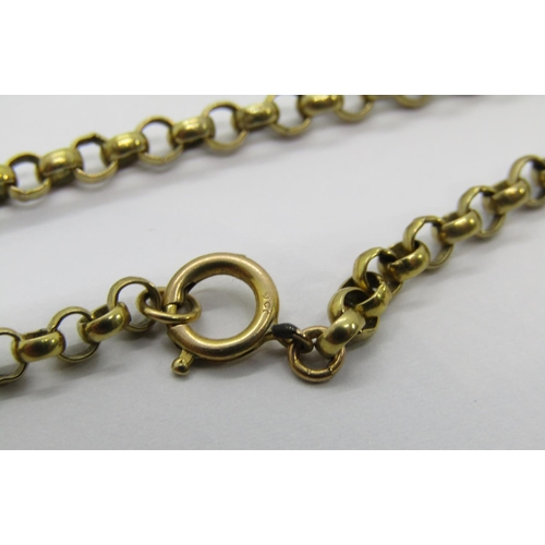 294 - 9ct belcher link chain necklace, 61.5cm L approx, 13.8g