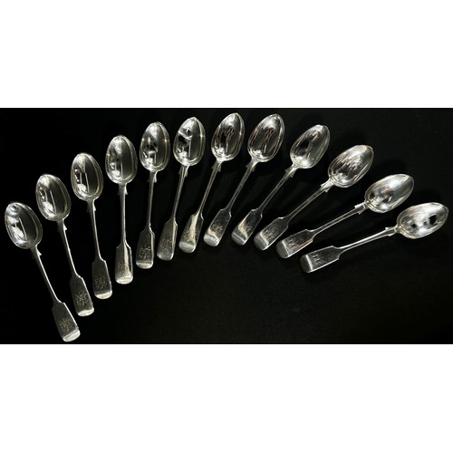 238 - 18 late Victorian silver teaspoons, maker Charles Boyton, 10 oz approximately