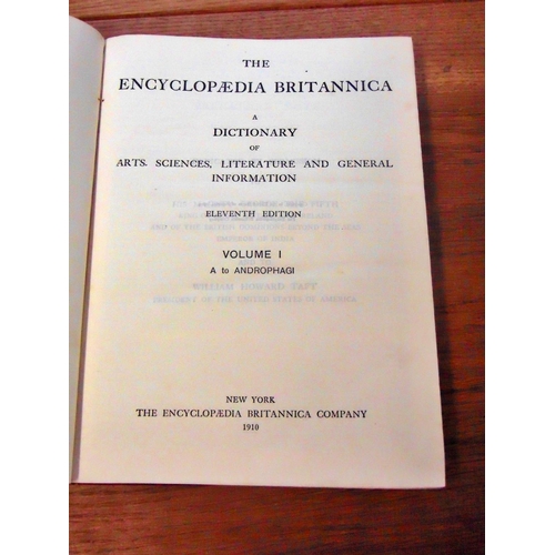 644 - Encyclopaedia Britannica (eleventh edition) 1910 - complete set, 32 volumes, red cloth bindings