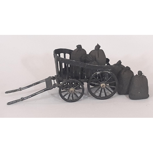 715 - Mixed vintage toys comprising Britains lead farm figures, Charbens Tar Boiler, Coat Cart and cloth s... 