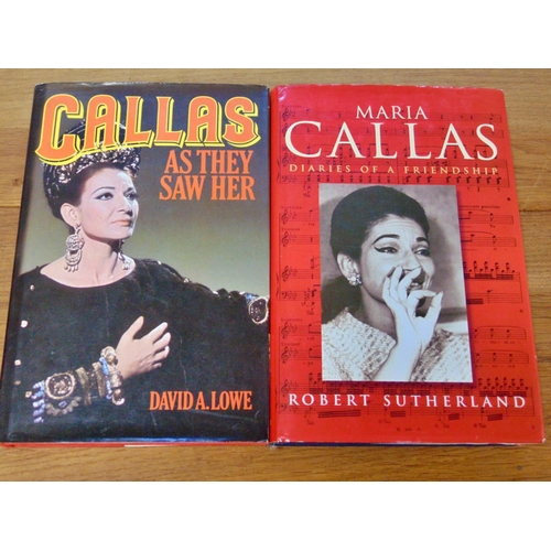 657 - A mixed library of books to include biographies on Chanel, Bogarde, Callas and others, together with... 