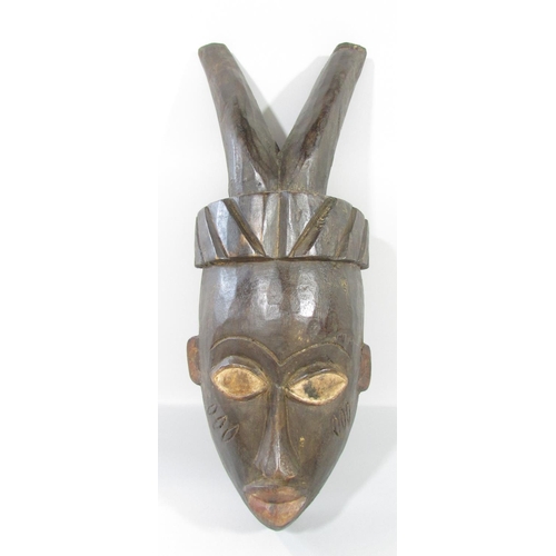 434 - Five African Tribal Masks, including Kwele, Ivory Coast, Cameroon, east and west Africa