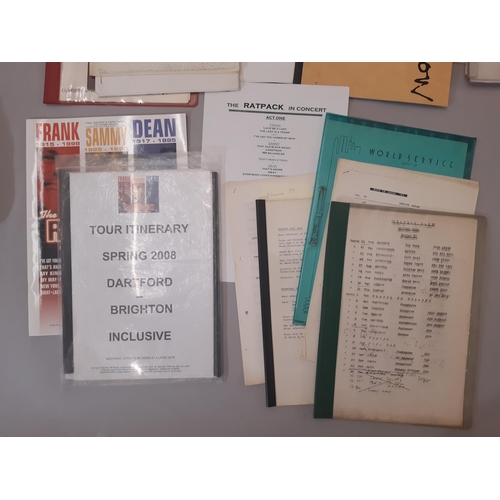 684 - An extensive collection of music crew memorabilia collected by a sound engineer from band tours 1970... 