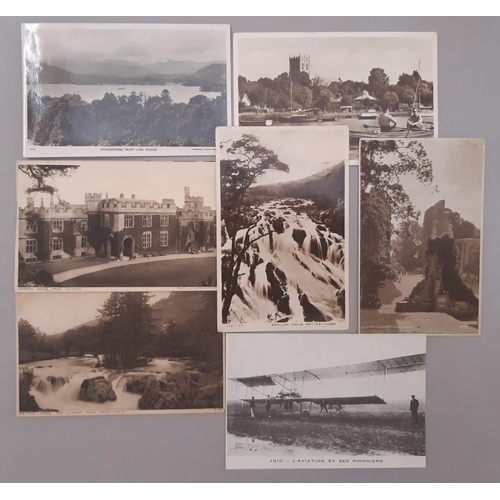 685 - A large collection of early to mid century postcards including British and Irish countryside scenes,... 