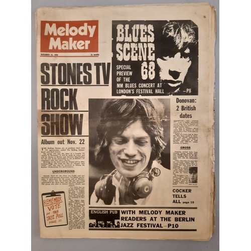 692 - A collection of vintage  pop music magazines including 13 editions of Melody Maker 1968-82, 4  editi... 