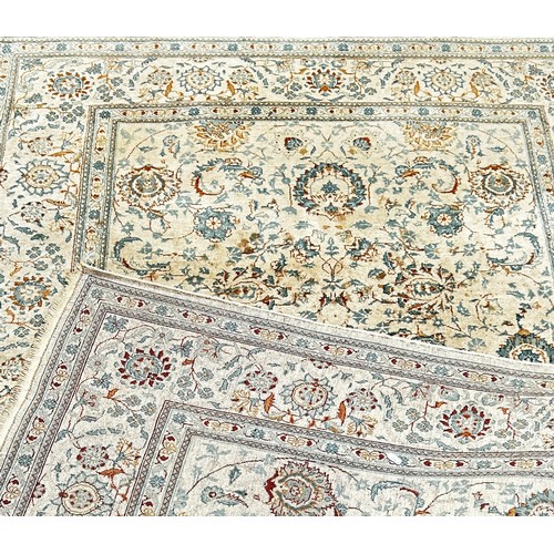 1759 - A Persian carpet circa 1950’s with sand all over scrolled floral pattern 211cm, x 140cm approximatel... 