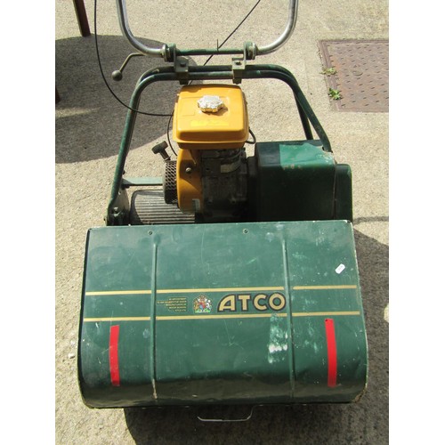 1099 - A petrol driven cylinder lawn mower with Robin EY15 engine 24 inch cut, rear and front roller, compl... 