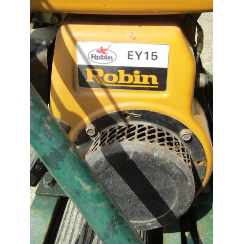 1099 - A petrol driven cylinder lawn mower with Robin EY15 engine 24 inch cut, rear and front roller, compl... 