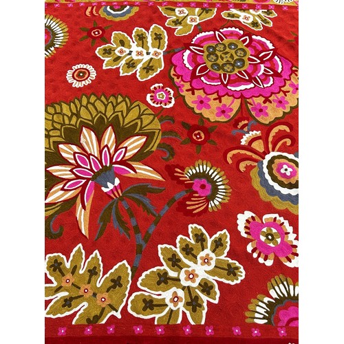 1794 - A brightly coloured floral Crewel work tapestry 180cm x 118cm approximately