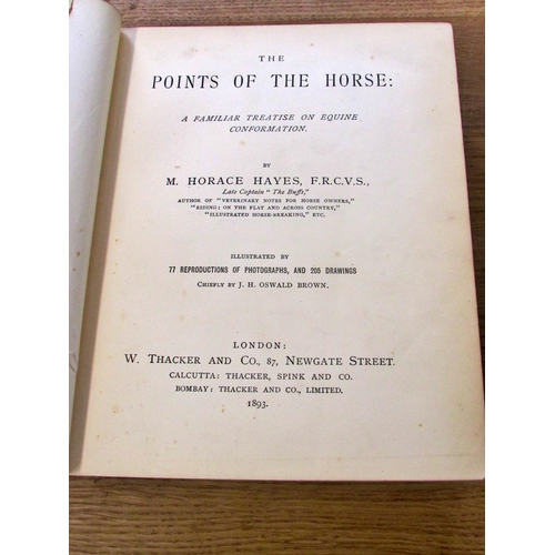 601 - Antiquarian hunting collection to include three books by M Horace Hayes: Riding on the Flat and Acro... 