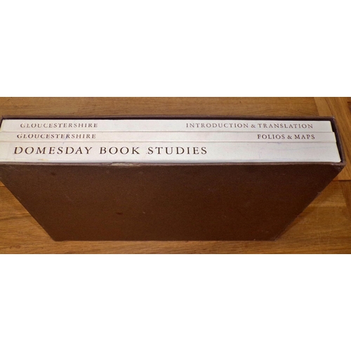 610 - A triple boxed set of The Domesday Book, referencing Gloucestershire (Introduction and Translations ... 