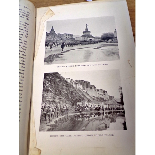 612 - A small library of books referencing Tibet to include Waddell's Lhasa and its Mysteries (1906) with ... 