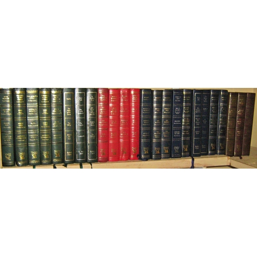 628 - A collection of Reader's Digest novels, green, red, blue and brown leather bindings (24)