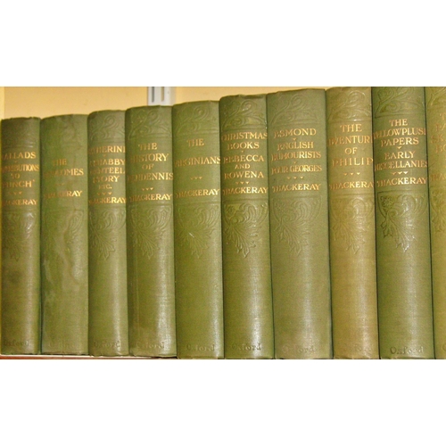 635 - A collection of novels by William Thackeray (bound in 16 volumes) published by Oxford: Horace Hart, ... 