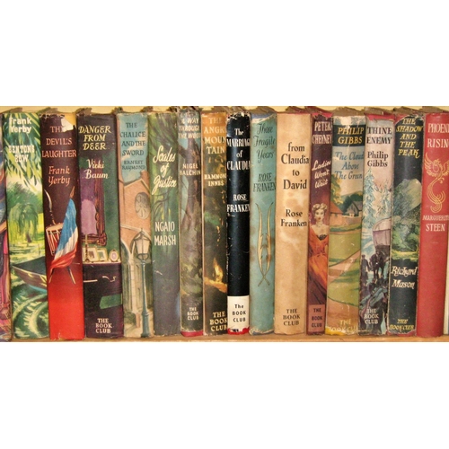 636 - An extensive library of mid 20th century novels, in original dust jackets, including Georgette Heyer... 