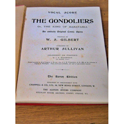 642 - Eleven late 19th century volumes of Savoy Edition Gilbert and Sullivan vocal scores bound in red clo... 