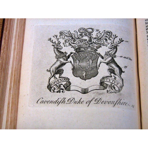 645 - The complete seven volume 1768 edition of Collins's Peerage of England. There are a number of Coats ... 