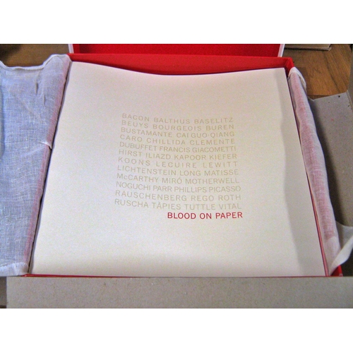 649 - 'Blood on Paper' art exhibition catalogue published by Ivory Press V & A detailing works by Bacon, K... 