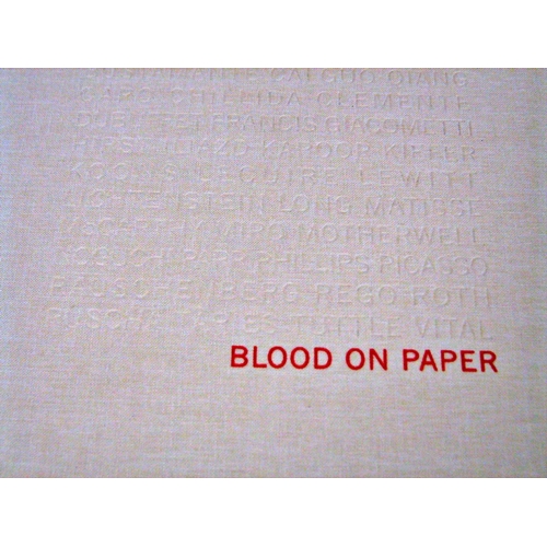 649 - 'Blood on Paper' art exhibition catalogue published by Ivory Press V & A detailing works by Bacon, K... 