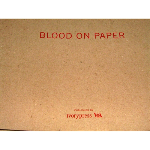 649 - 'Blood on Paper' art exhibition catalogue published by Ivory Press V & A detailing works by Bacon, K... 