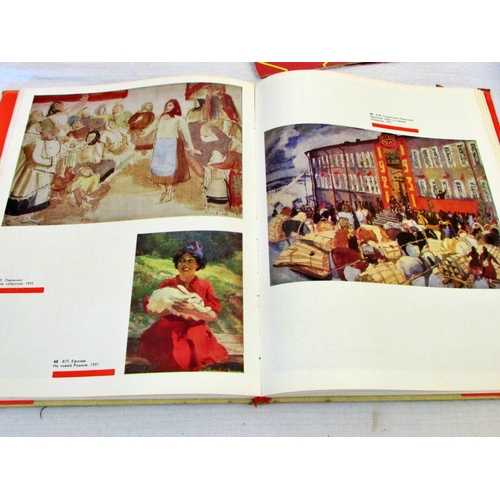 689 - A collection of Soviet Union interest to include a book on early 20th century Soviet art, a folio of... 